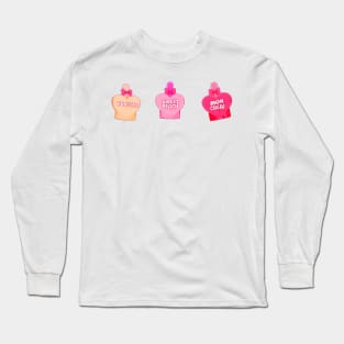 Aesthetic Retro Nail Polish Set Long Sleeve T-Shirt